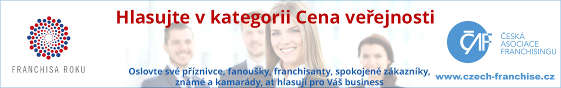 Soutěž Franchisa roku - hlasujte v kategorii Cena veřejnosti